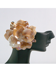 Kolczyki Kwiaty MAXI beżowe holo Lolita Akcesoria