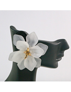 Kolczyki Kwiaty MAXI BIAŁE Lolita Akcesoria