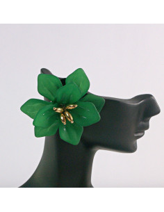 Kolczyki Kwiaty MAXI ZIELONE BOHO  Lolita Akcesoria