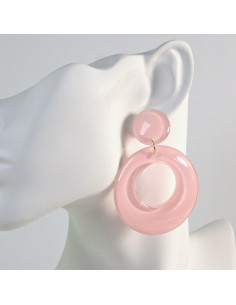 Kolczyki MAXI RETRO  Różowe  Lolita Akcesoria