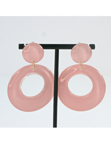 Kolczyki MAXI RETRO  Różowe  Lolita Akcesoria