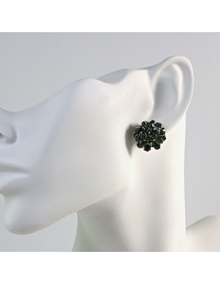 Kolczyki PLECIONE KWIATKI Lolita Akcesoria srebrny sztyft 925