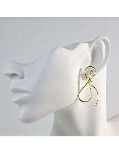 Kolczyki Nieregularne KOKARDKI Lolita Akcesoria srebrny...