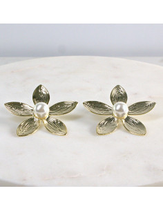 Kolczyki złote MAXI Kwiaty Lolita Akcesoria srebrny... 2