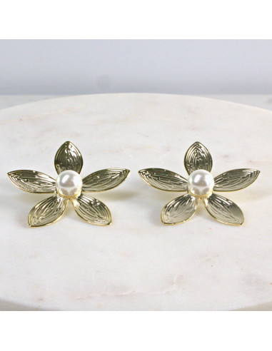 Kolczyki złote MAXI Kwiaty Lolita Akcesoria...