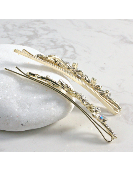 Wsuwka do włosów motylek  2 szt. Lolita Akcesoria BEZBARWNY