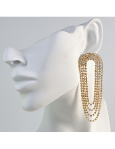 Kolczyki z cyrkoniami MAXI Lolita Accessories Złote 2