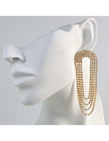 Kolczyki z cyrkoniami MAXI Lolita Accessories Złote