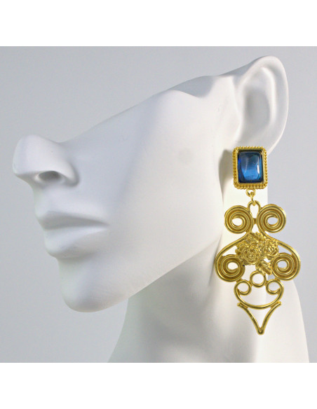 Kolczyki na Wielkie Wyjście Lolita Accessories kamienie Bogate Arabska Noc