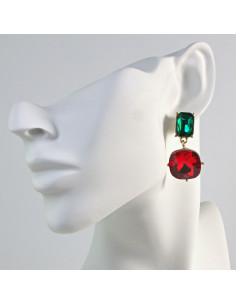 Kolczyki Kamienie srebrny sztyft 925 Lolita Accessories