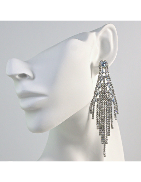 Kolczyki z cyrkoniami Maxi Duże Lolita Accessories Świecące Cyrkonie