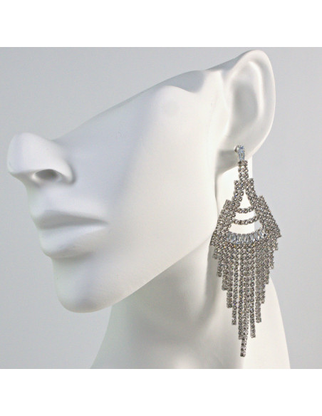 Kolczyki z cyrkoniami Maxi Duże Lolita Accessories Świecące Cyrkonie