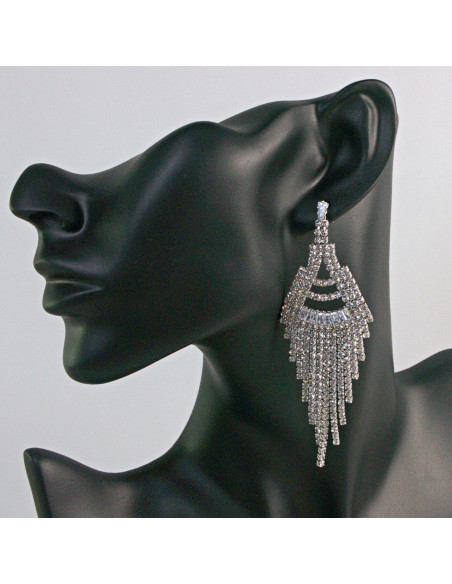 Kolczyki z cyrkoniami Maxi Duże Lolita Accessories Świecące Cyrkonie