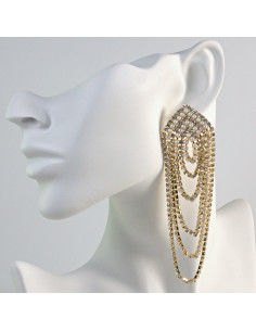 Kolczyki z cyrkoniami MAXI Lolita Accessories Złote... 2