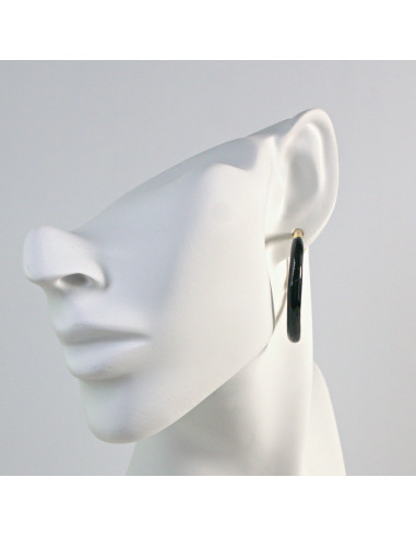 Kolczyki Złoto -Czarne Koła Lolita Akcesoria...