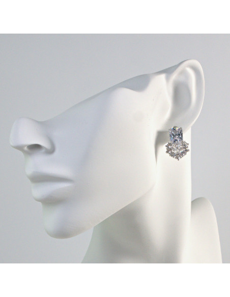 Kolczyki Glamour Cyrkonie  Lolita Akcesoria srebrny sztyft 925