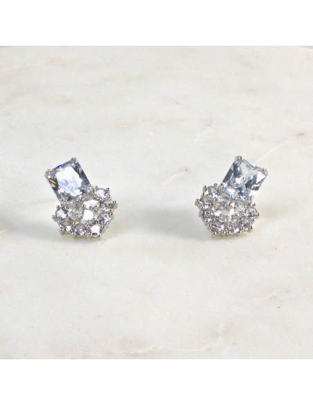 Kolczyki Glamour Cyrkonie  Lolita Akcesoria srebrny sztyft 925