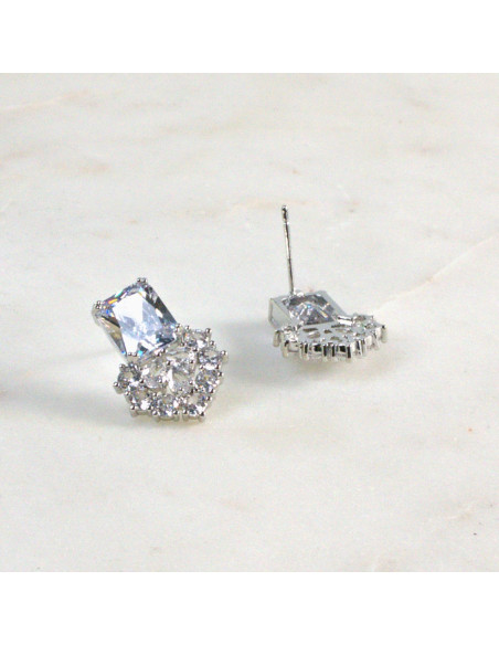 Kolczyki Glamour Cyrkonie  Lolita Akcesoria srebrny sztyft 925