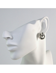 Kolczyki Glamour Węzełki  Lolita  Akcesoria srebrny...