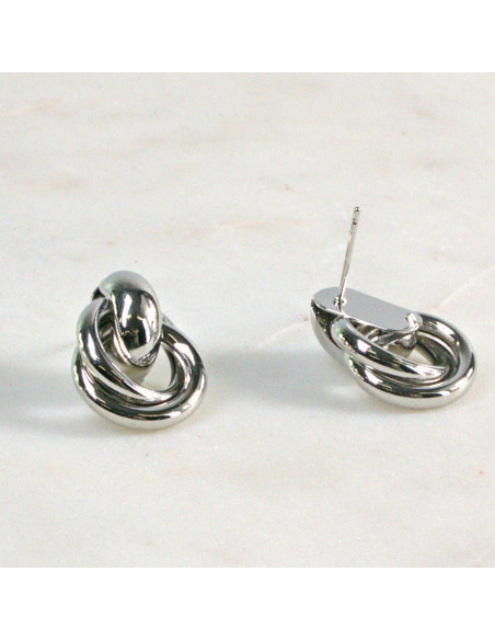 Kolczyki Glamour Węzełki  Lolita  Akcesoria srebrny sztyft 925