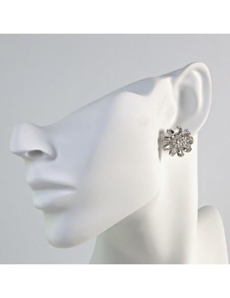 Kolczyki Kwiatuszki Crystal Lolita  Akcesoria srebrny sztyft 925