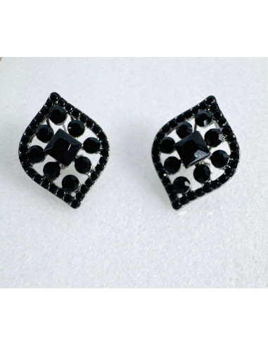 Kolczyki CZARNE WIECZOROWE ROMBY Lolita...