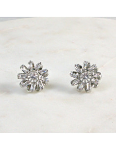 Kolczyki Kwiatuszki Crystal Lolita  Akcesoria srebrny... 2