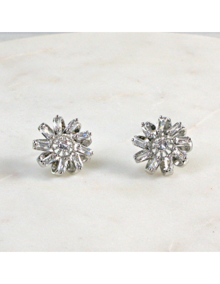 Kolczyki Kwiatuszki Crystal Lolita  Akcesoria srebrny sztyft 925