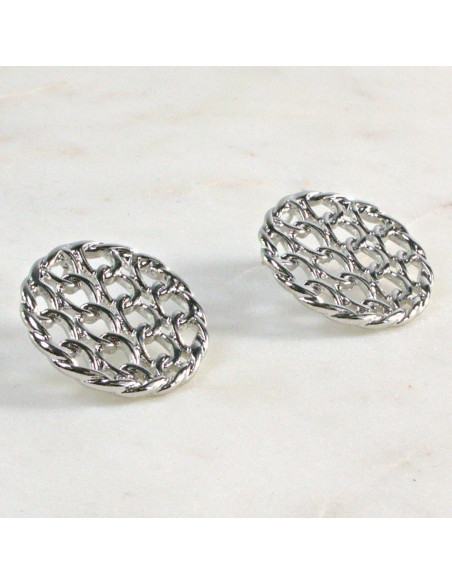 Kolczyki Srebrne Guziki  Lolita Akcesoria srebrny sztyft 925