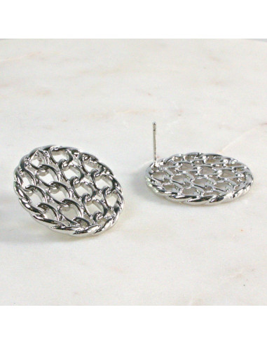 Kolczyki Srebrne Guziki  Lolita Akcesoria...