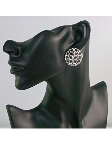 Kolczyki Srebrne Guziki  Lolita Akcesoria...