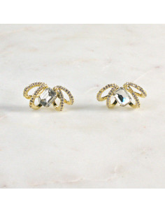 Kolczyki Złote Kokardki  Lolita Akcesoria srebrny sztyft 925