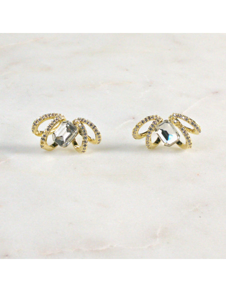 Kolczyki Złote Kokardki  Lolita Akcesoria srebrny sztyft 925