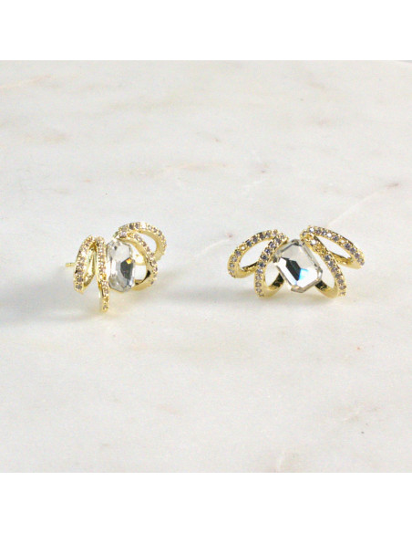 Kolczyki Złote Kokardki  Lolita Akcesoria srebrny sztyft 925