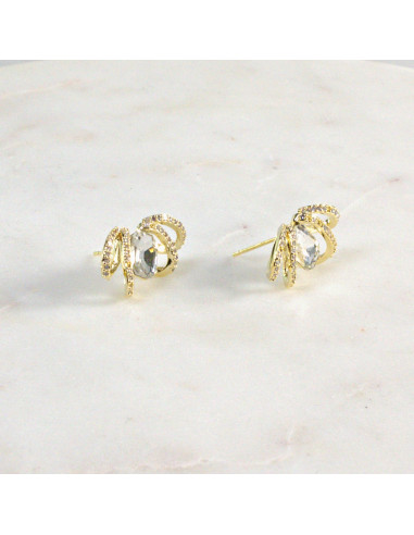 Kolczyki Złote Kokardki  Lolita Akcesoria...