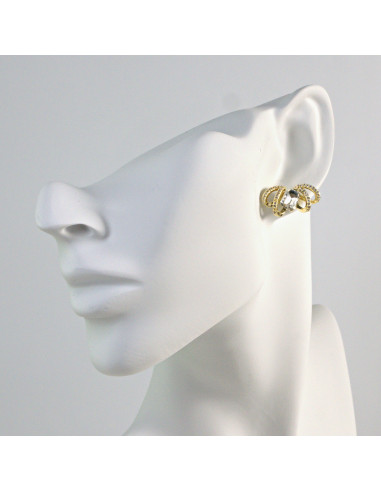 Kolczyki Złote Kokardki  Lolita Akcesoria...