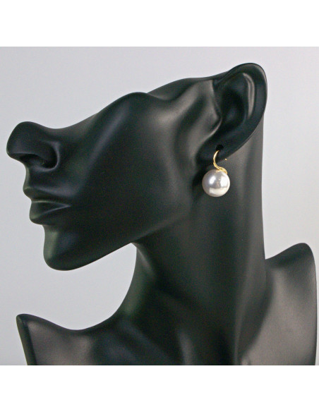 Kolczyki Eleganckie Wiszące Perełki Lolita Akcesoria srebrny sztyft 925