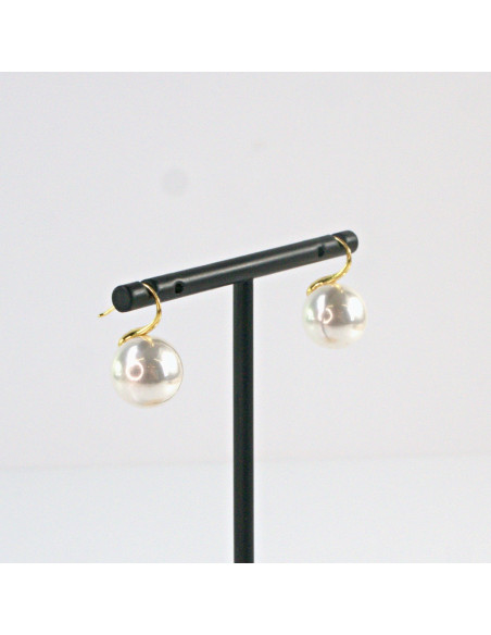 Kolczyki Eleganckie Wiszące Perełki Lolita Akcesoria srebrny sztyft 925