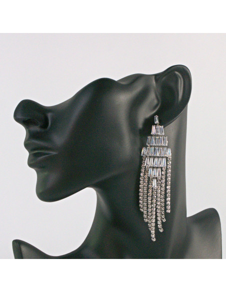 Kolczyki Wieczorowe z Cyrkoniami  Lolita Akcesoria srebrny sztyft 925