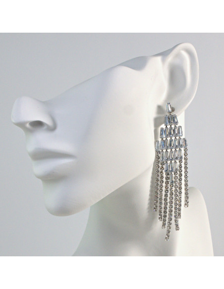 Kolczyki Wieczorowe z Cyrkoniami  Lolita Akcesoria srebrny sztyft 925