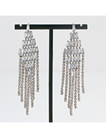 Kolczyki Wieczorowe z Cyrkoniami  Lolita Akcesoria srebrny sztyft 925