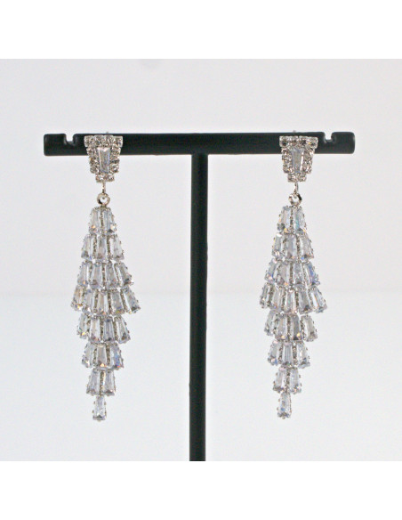 Kolczyki Wieczorowe z Cyrkoniami  Lolita Akcesoria srebrny sztyft 925