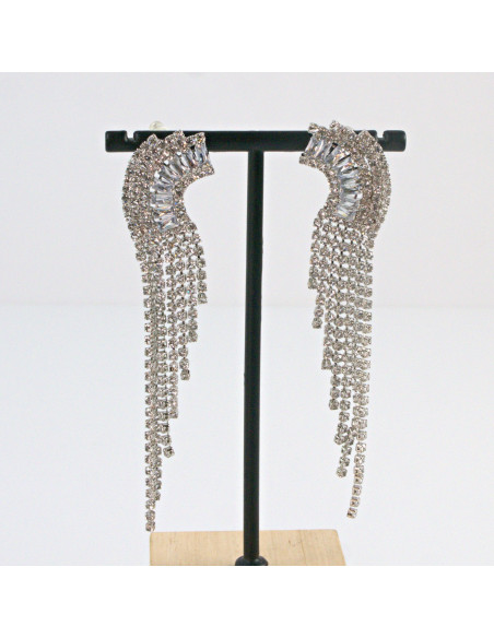 Kolczyki Wieczorowe z Cyrkoniami  MAXI  Lolita Akcesoria srebrny sztyft 925