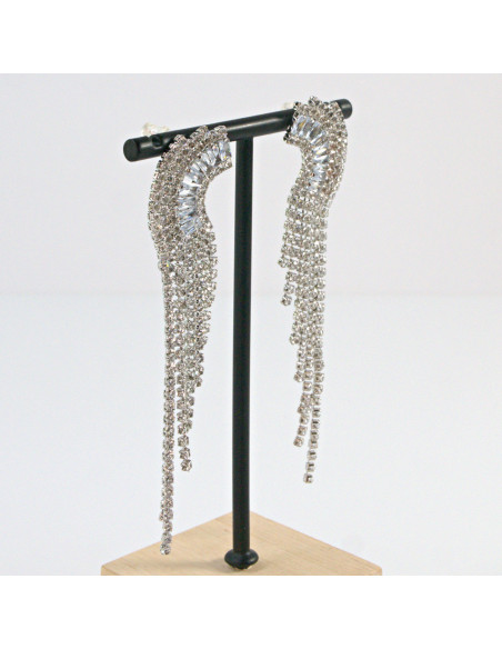 Kolczyki Wieczorowe z Cyrkoniami  MAXI  Lolita Akcesoria srebrny sztyft 925