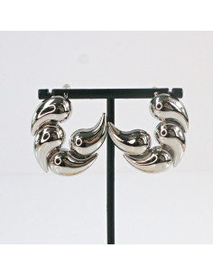 Kolczyki Maxi Srebrne Dwustronne Rogi   Lolita Akcesoria...