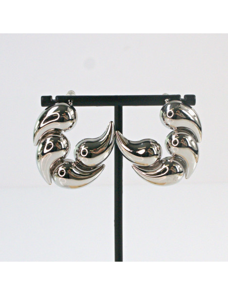 Kolczyki Maxi Srebrne Dwustronne Rogi   Lolita Akcesoria srebrny sztyft 925