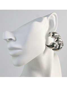 Kolczyki Maxi Srebrne Dwustronne Rogi   Lolita Akcesoria... 2