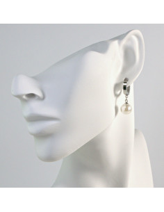 Kolczyki  ze stali chirurgicznej  Srebrne z Perełką...