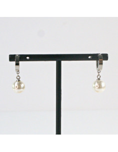 Kolczyki  ze stali chirurgicznej  Srebrne z Perełką... 2