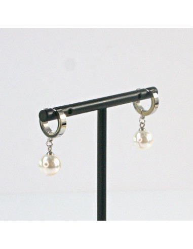 Kolczyki  ze stali chirurgicznej  Srebrne z...